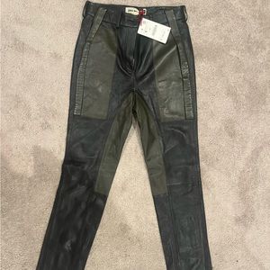 Zara Genuine Leather Pants